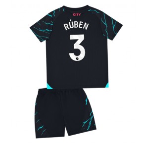 Manchester City Ruben Dias #3 Rezervni Dres za Dječji 2023-24 Kratak Rukavima (+ kratke hlače)